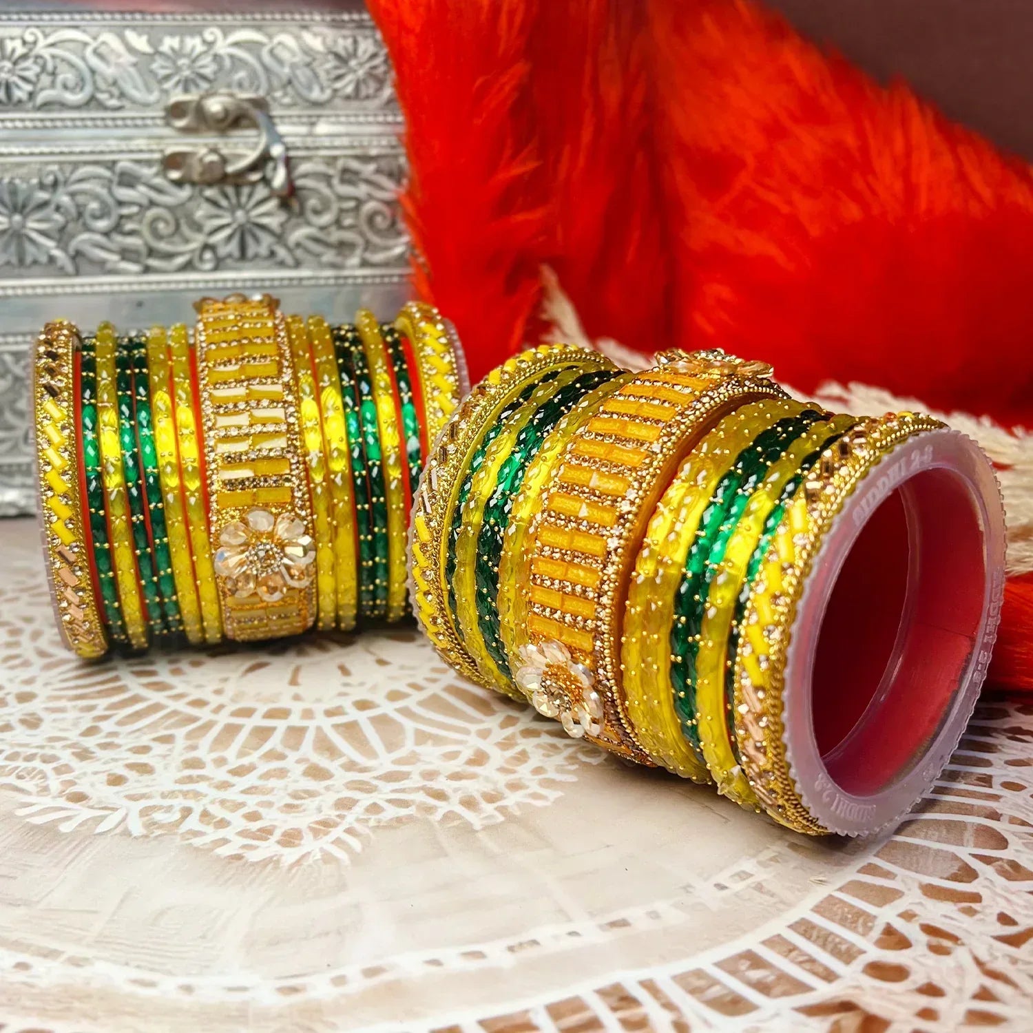 glass_bangle_set2 - The Golden Cascade